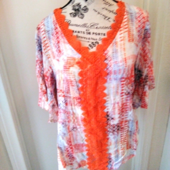 Cato Boho Lace Embellished Tunic - Picture 1 of 3